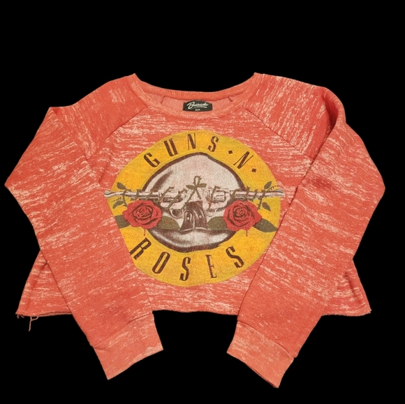 Bravado SM Guns 'n Roses Red Graphic Cropped Pullover Sweater - Picture 1 of 9